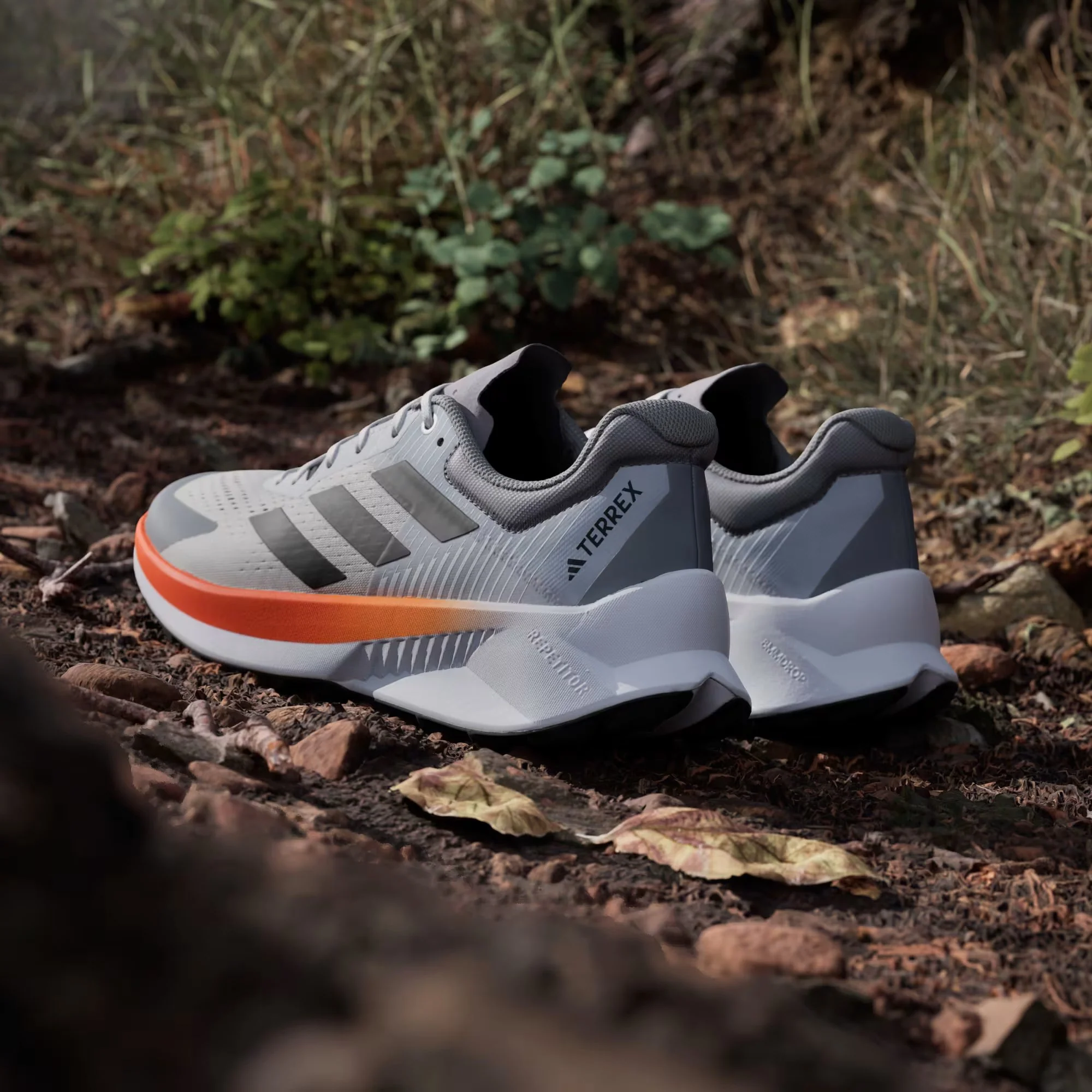 Adidas Terrex Men's Soulstride Flow Trail Running Shoes Dash Grey/Carbon/Semi Impact Orange JR7065 - Image 5