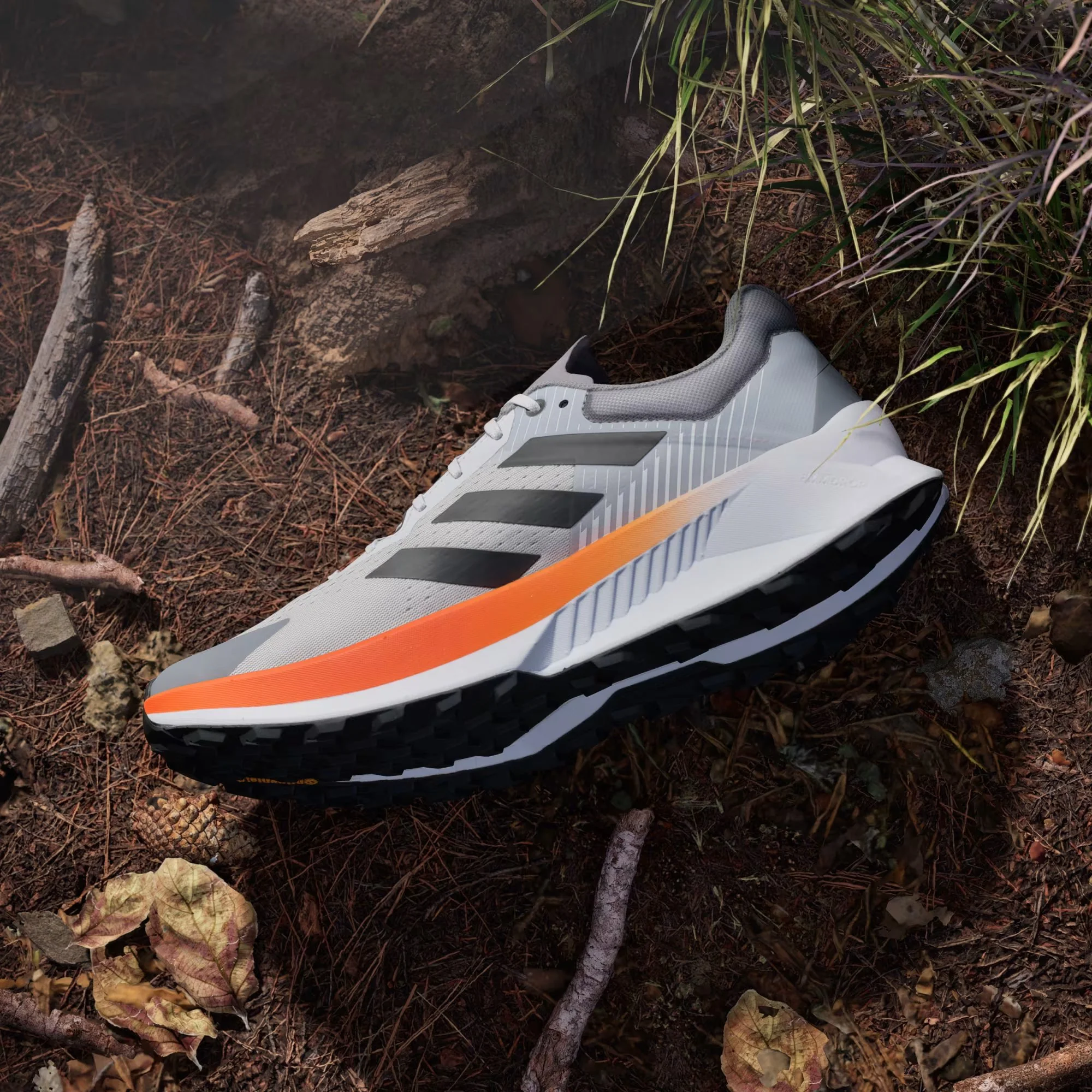 Adidas Terrex Men's Soulstride Flow Trail Running Shoes Dash Grey/Carbon/Semi Impact Orange JR7065 - Image 6