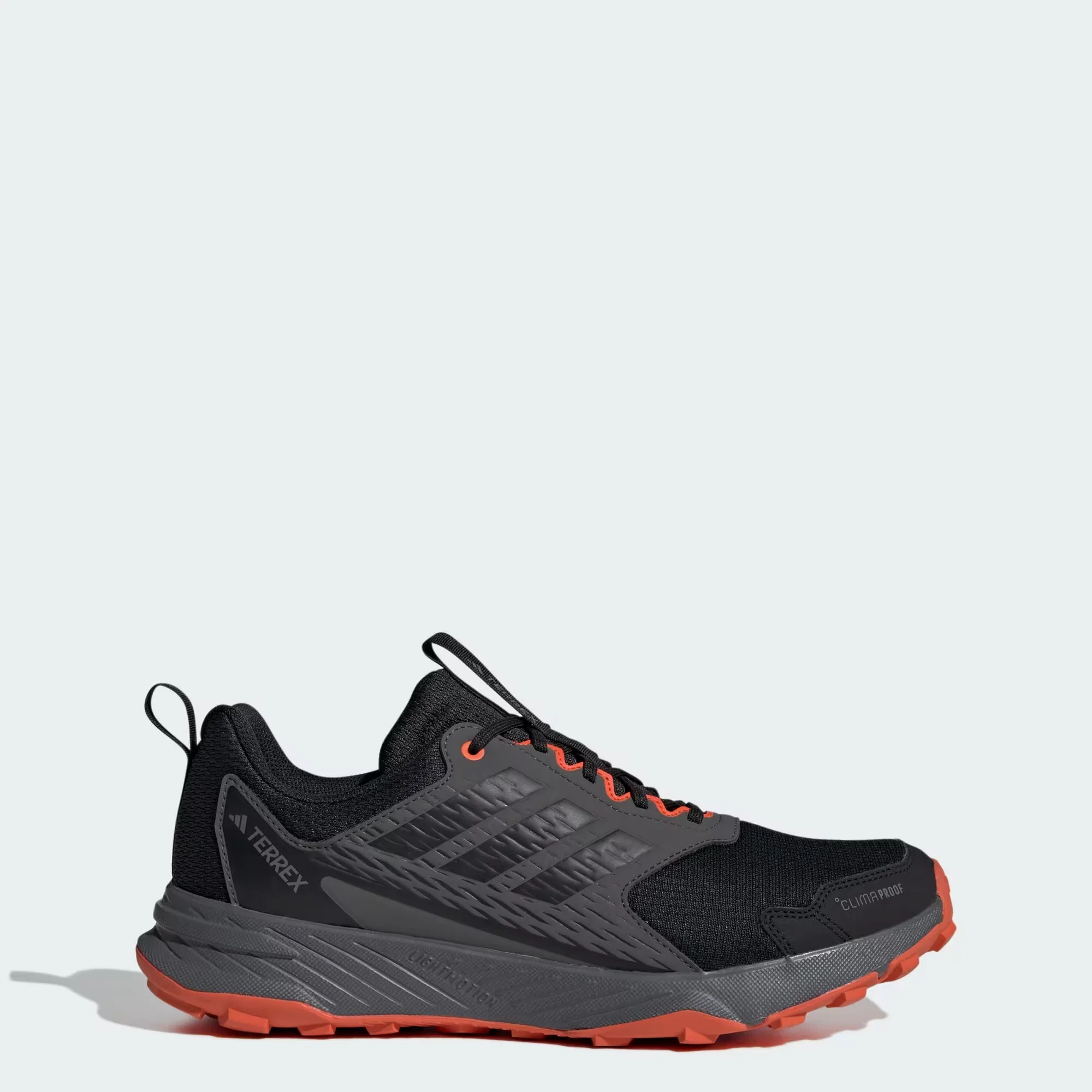 Adidas Terrex Men's Tracefinder 2 Climaproof Trail Running Shoes Core Black/Core Black/Semi Impact Orange JR9134