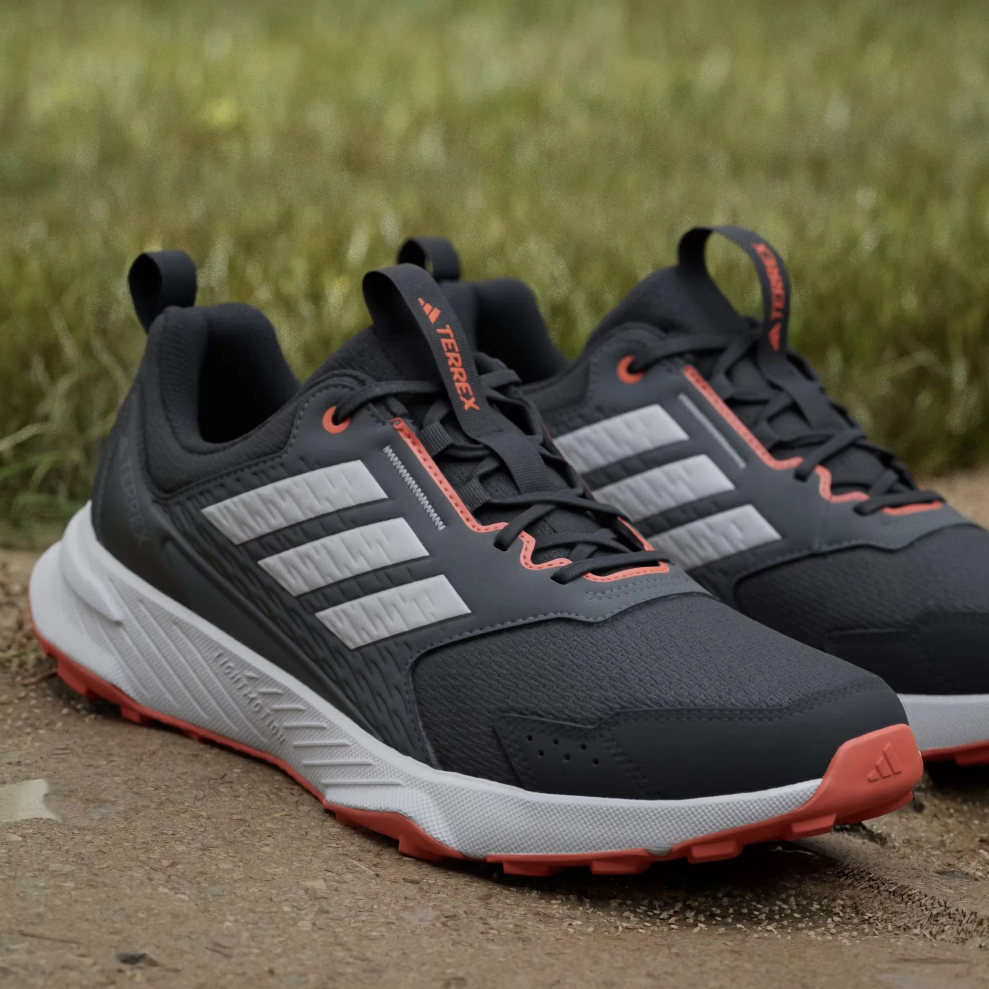 Adidas Terrex Men's Tracefinder Trail Running Shoes Core Black/Grey One/Semi Impact Orange JR9136 - Image 8
