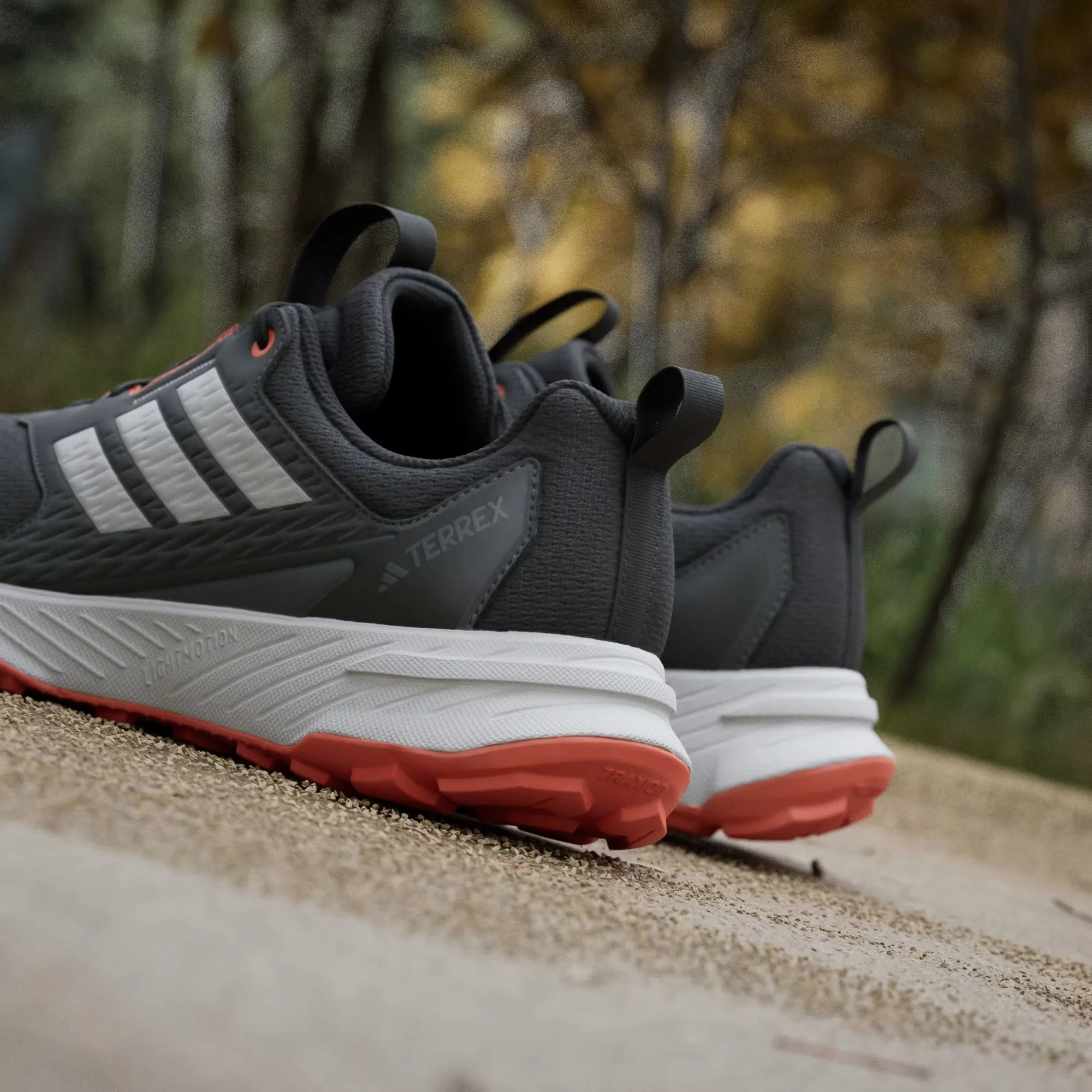 Adidas Terrex Men's Tracefinder Trail Running Shoes Core Black/Grey One/Semi Impact Orange JR9136 - Image 9