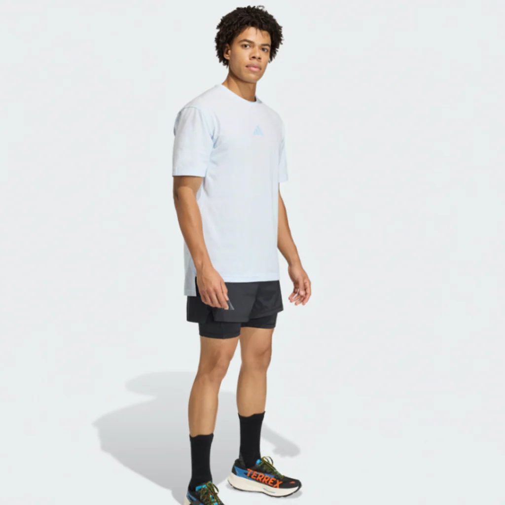 Adidas Terrex Men's Trail Tee Light Blue KA9577 - Image 3