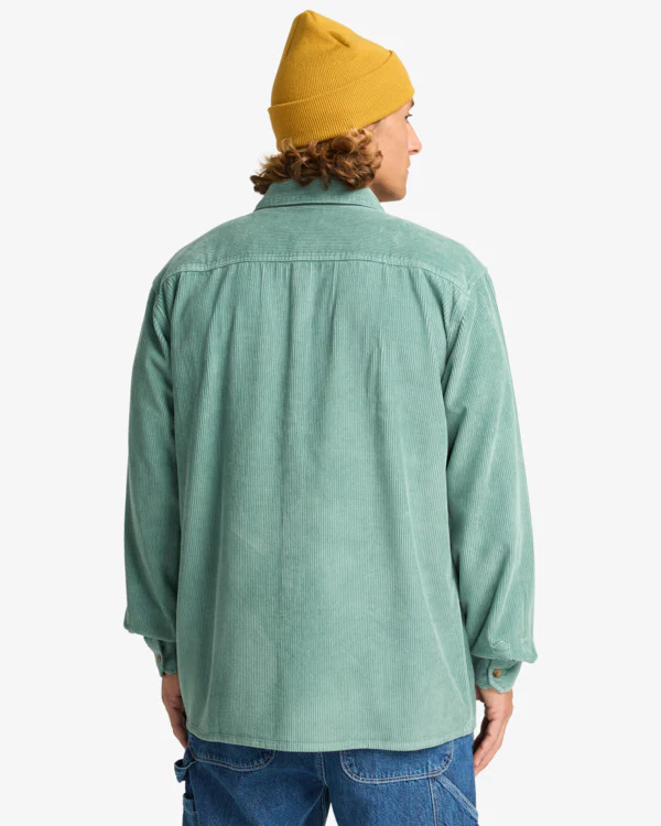 Billabong Men's Bong Days Long Sleeve Corduroy Shirt Sagebrush EBYWT03015-BMR0 - Image 3