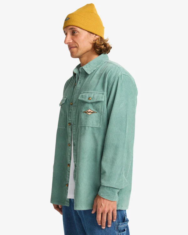 Billabong Men's Bong Days Long Sleeve Corduroy Shirt Sagebrush EBYWT03015-BMR0 - Image 5