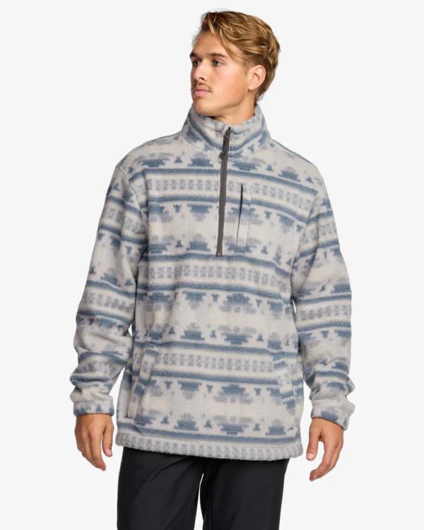 Billabong Men's Boundary Half Zip Mock Neck Alloy 24A411507-ALY
