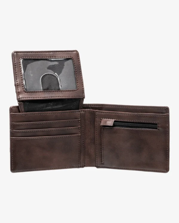 Billabong Men's Dimension Bi-Fold Wallet Chocolate EBYAA00121-CHO - Image 4