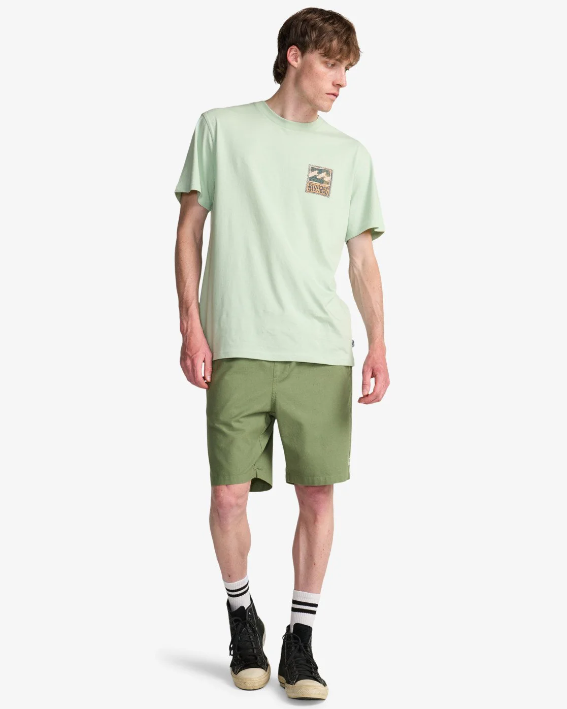 Billabong Men's Larry Linen Elasticated Shorts Moss Green EBYWS00135-GLW0 - Image 6