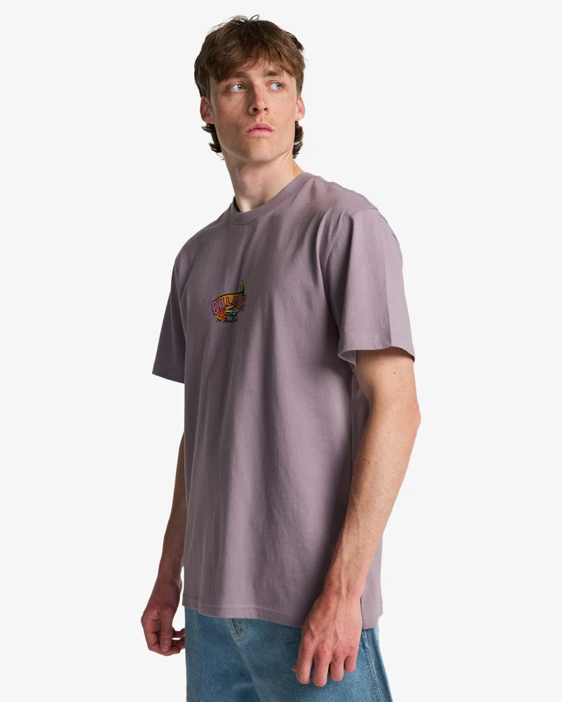 Billabong Men's Origin Short Sleeve T-Shirt Purple Ash EBYZT00520-SKW0 - Image 2