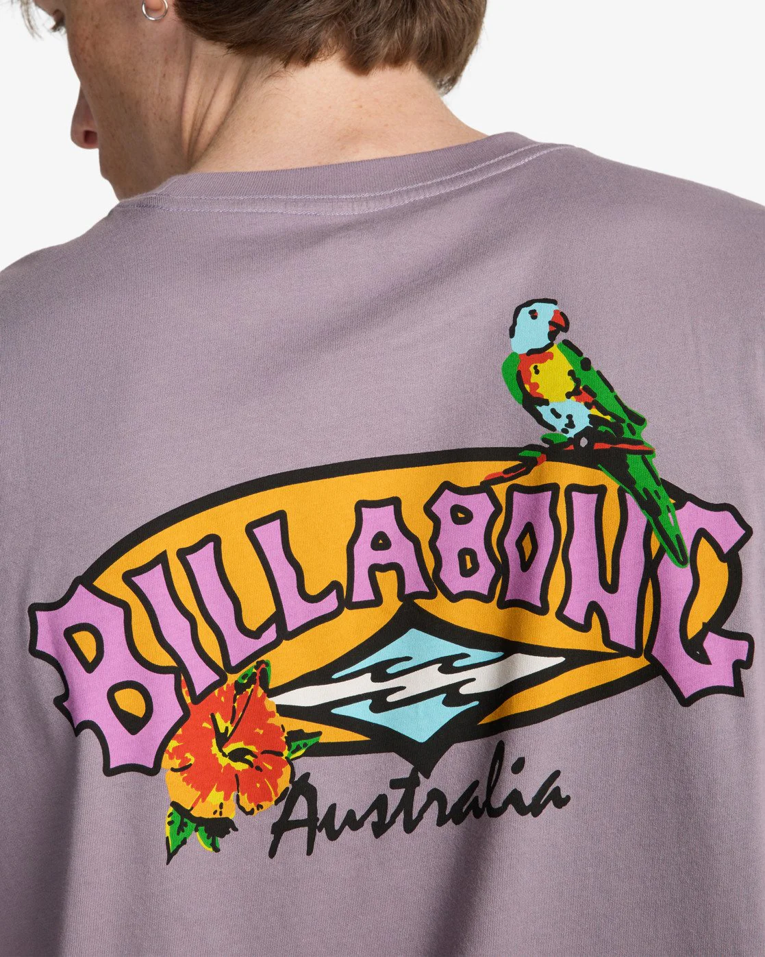 Billabong Men's Origin Short Sleeve T-Shirt Purple Ash EBYZT00520-SKW0 - Image 4