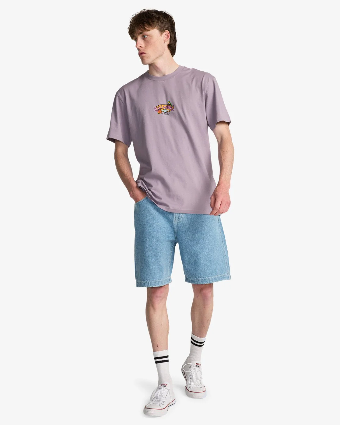 Billabong Men's Origin Short Sleeve T-Shirt Purple Ash EBYZT00520-SKW0 - Image 5