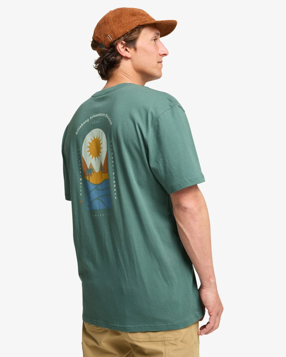 Billabong Men's Sun Down A/DIV Premium Short Sleeve T-Shirt Sea Green 24A501604-SGR - Image 2