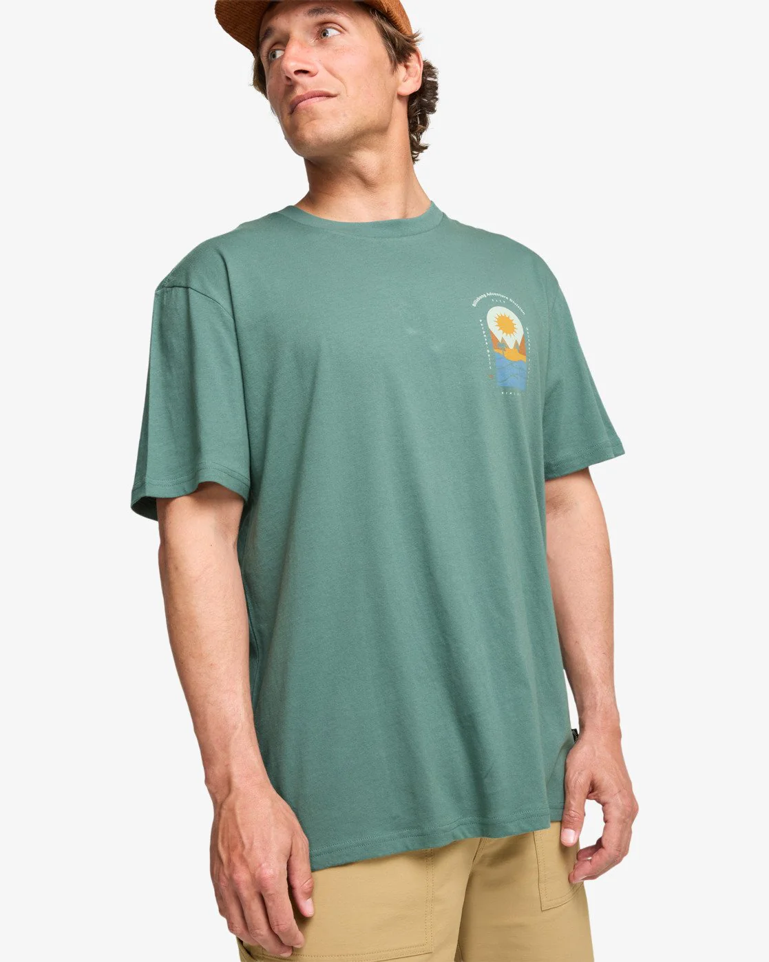 Billabong Men's Sun Down A/DIV Premium Short Sleeve T-Shirt Sea Green 24A501604-SGR - Image 3