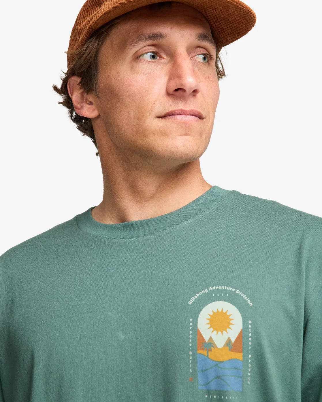 Billabong Men's Sun Down A/DIV Premium Short Sleeve T-Shirt Sea Green 24A501604-SGR - Image 4