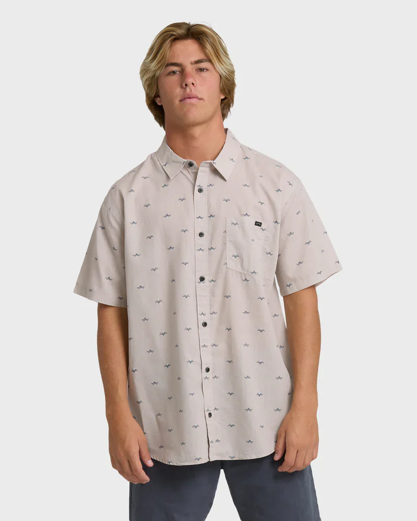 Billabong Men's Sundays Mini Short Sleeve Shirt Ash Rose 24A041506-ASR