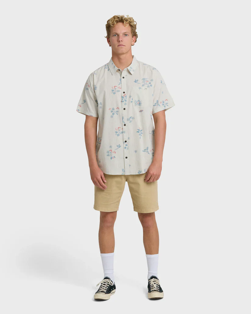 Billabong Men's Sundays Mini Short Sleeve Shirt Stone 24A041506-STN - Image 5