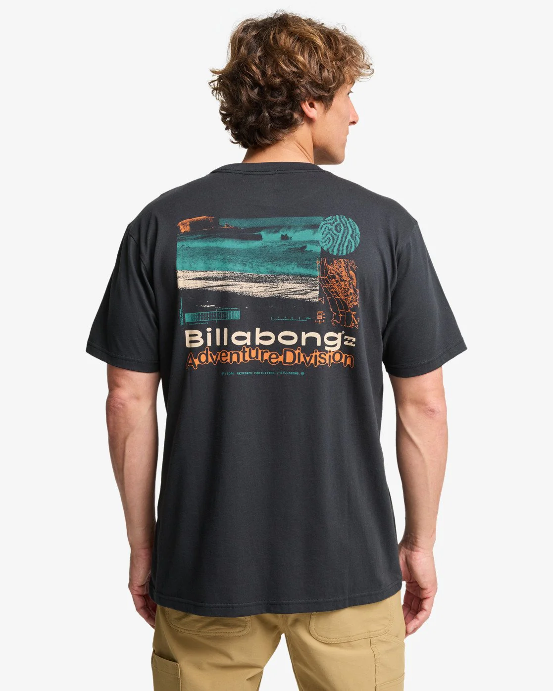 Billabong Men's Tidal Research Short Sleeve T-Shirt Dark Navy EBYZT00386-KTW0 - Image 2