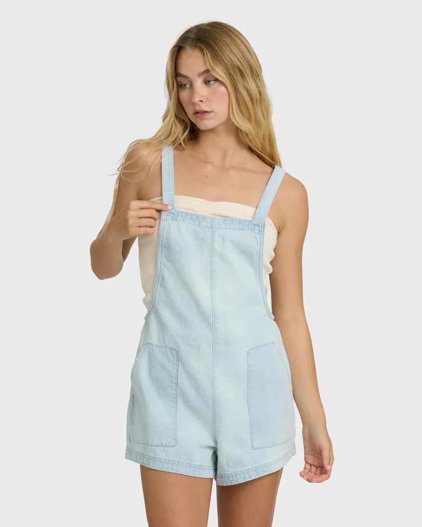 Billabong Women's Beach Crush Denim Overalls Blue Mist BL000176-BMT