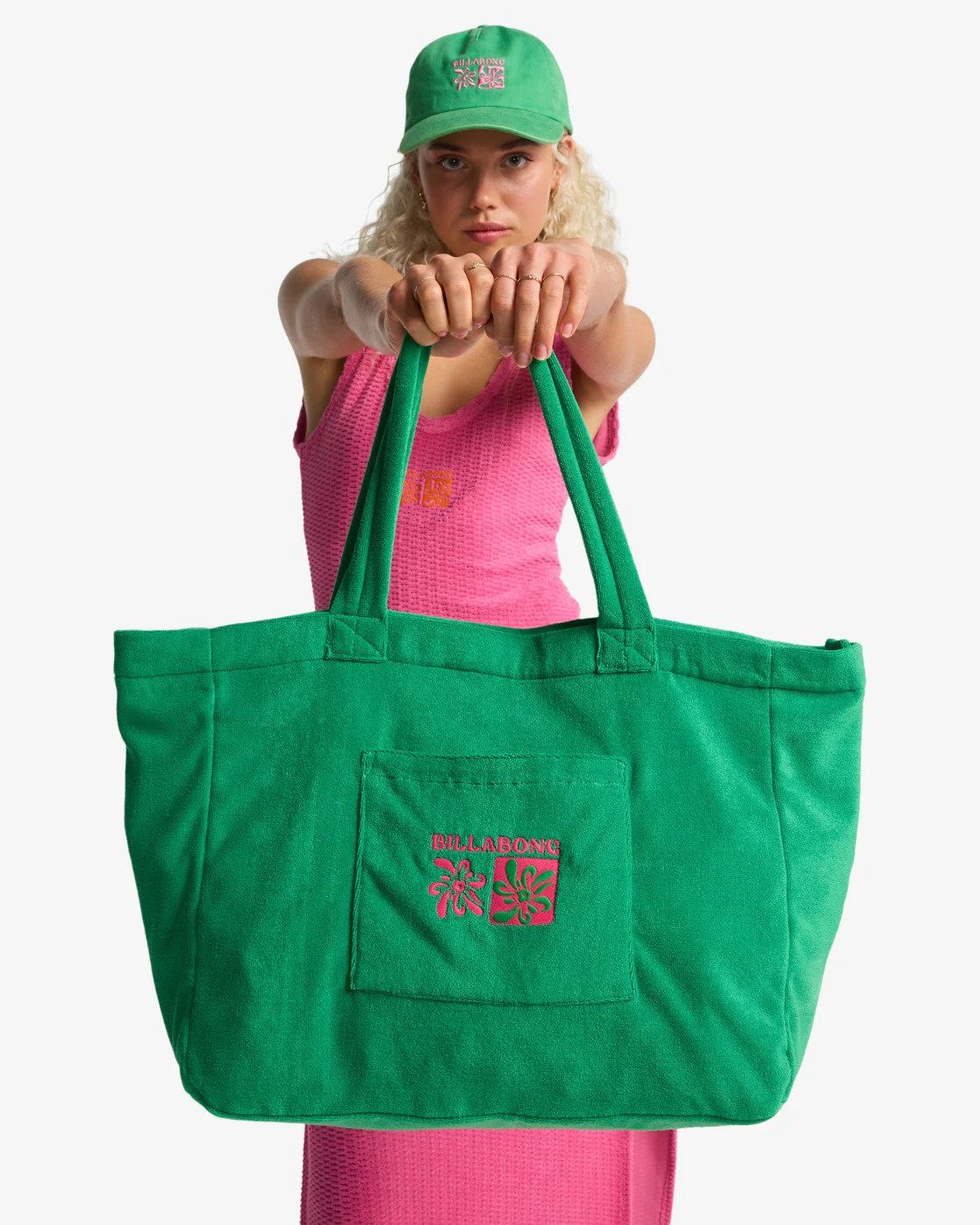 Billabong Women's Beach Girl Tote Bag Summer Green EBJBT00140-GQP0