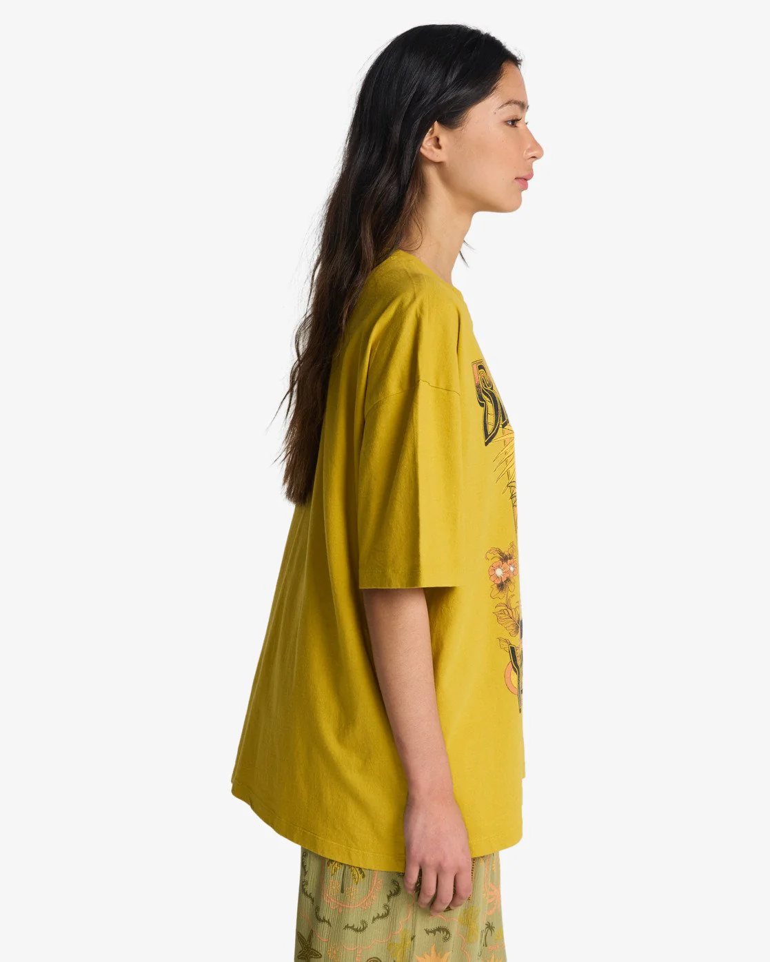 Billabong Women's Between Night & Dawn T-Shirt Sulfur EBJZT00580-YKN0 - Image 2