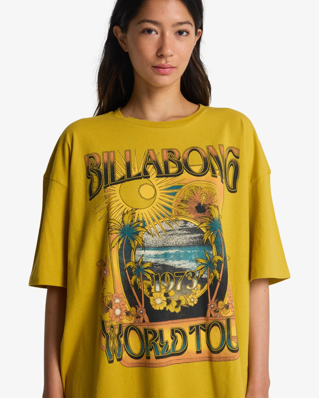 Billabong Women's Between Night & Dawn T-Shirt Sulfur EBJZT00580-YKN0 - Image 4