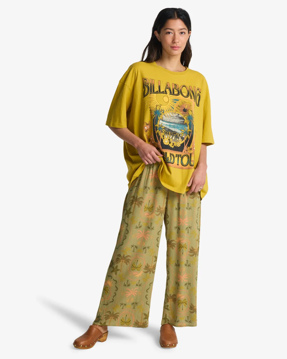 Billabong Women's Between Night & Dawn T-Shirt Sulfur EBJZT00580-YKN0 - Image 5