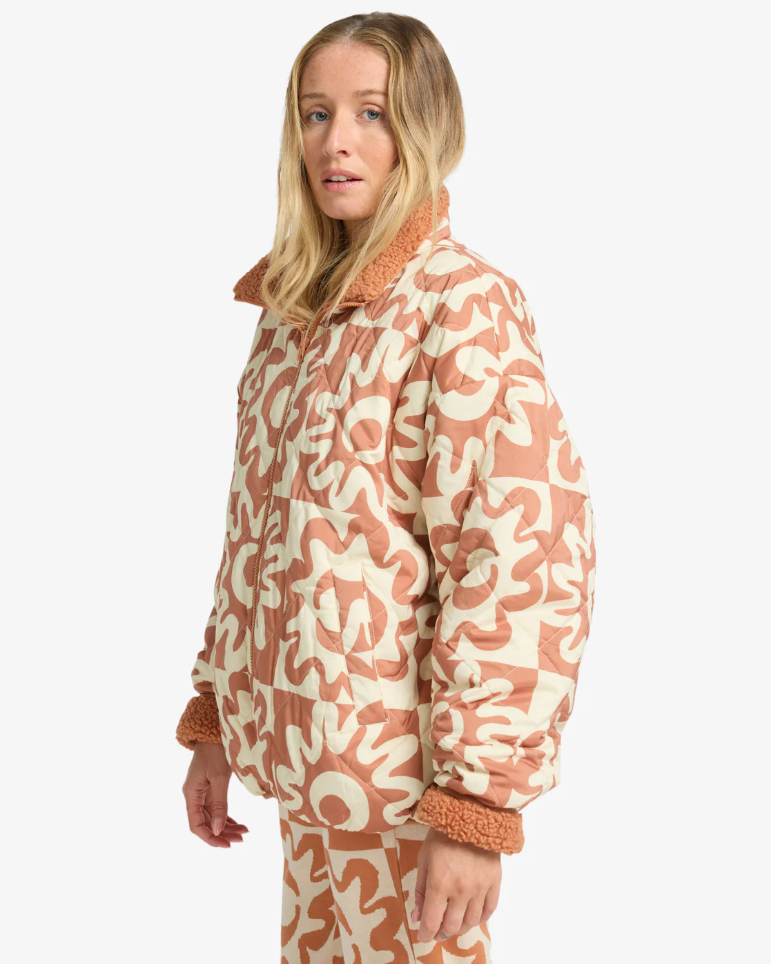 Billabong Women's Cosmic Puffer Reversible Down Jacket Sunburnt EBJJK00169-CLT0 - Image 8