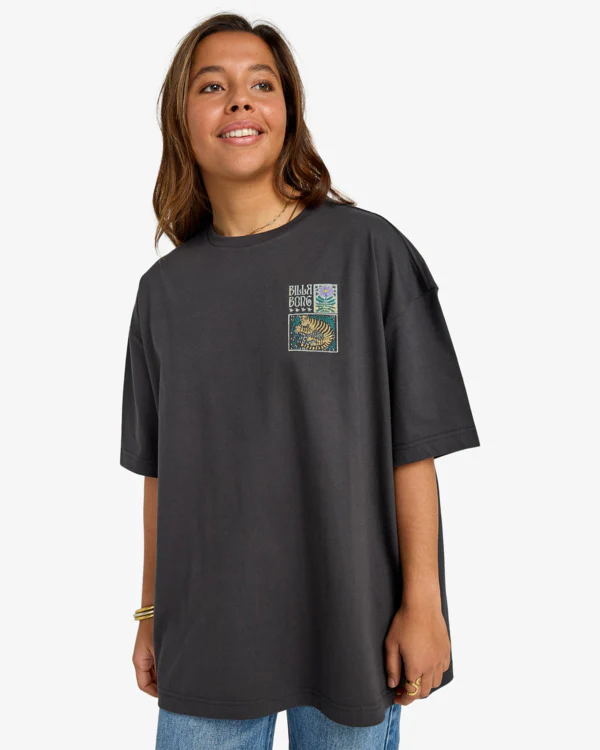 Billabong Women's Daydream Away T-Shirt Off Black EBJZT00482-OFB