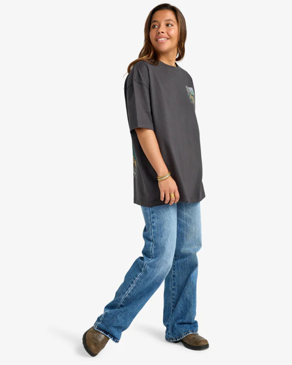 Billabong Women's Daydream Away T-Shirt Off Black EBJZT00482-OFB - Image 4