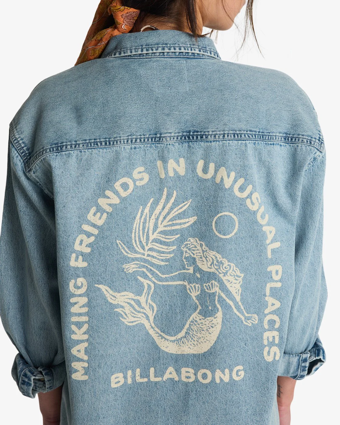 Billabong Women's Down The Coast Long Sleeve Shirt Washed Blue EBJWT00122-BLB0 - Image 4