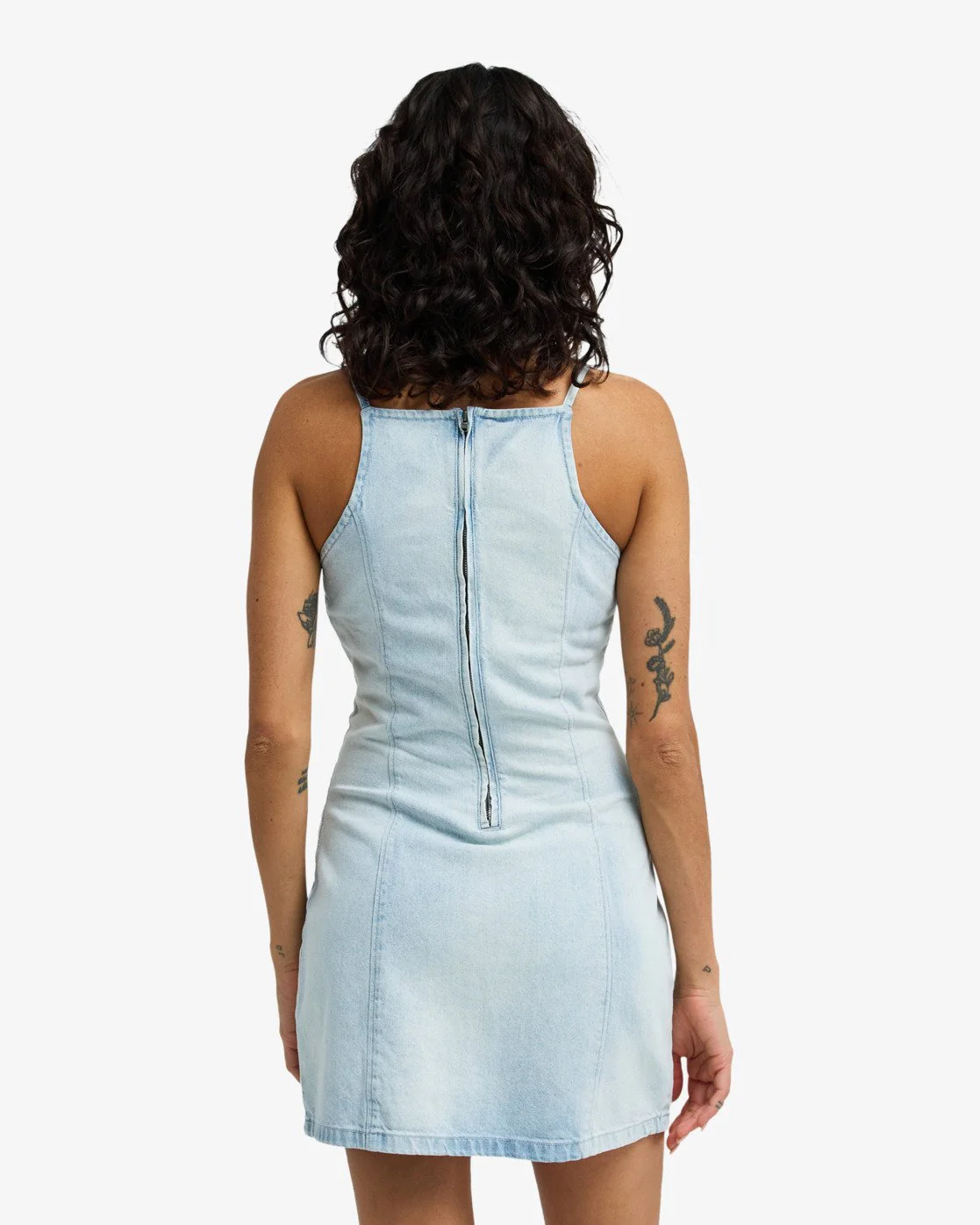 Billabong Women's Jade Saltwashed Denim Dress Blue Mist 24B131600-BMT - Image 3