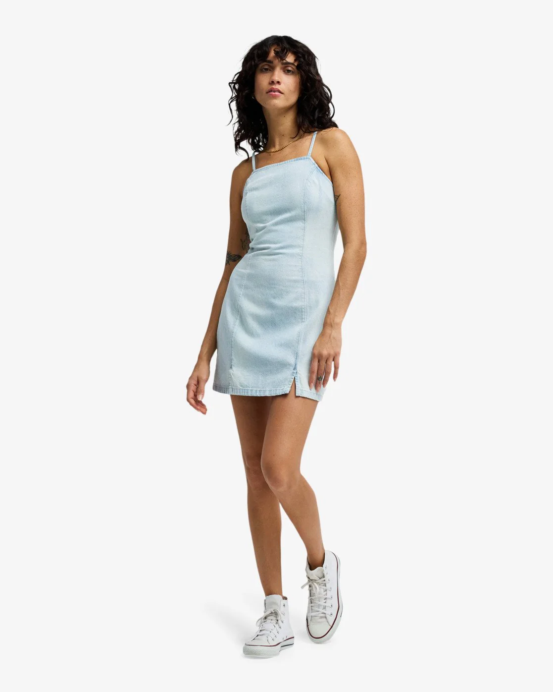 Billabong Women's Jade Saltwashed Denim Dress Blue Mist 24B131600-BMT - Image 5