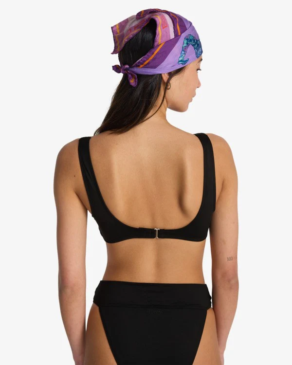 Billabong Women's Searcher Twist Tank Bikini Top Black Pebble EBJX300131-BPB - Image 2