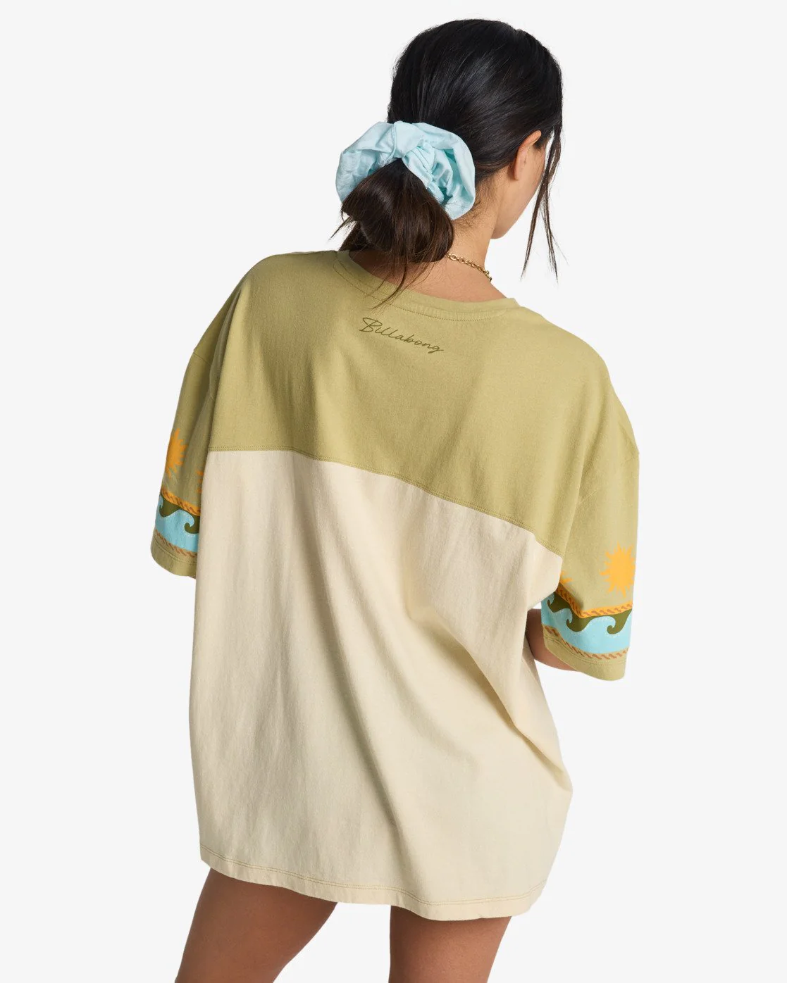 Billabong Women's Split Palm Short Sleeve T-Shirt Sulfur EBJZT00578-YKN0 - Image 3