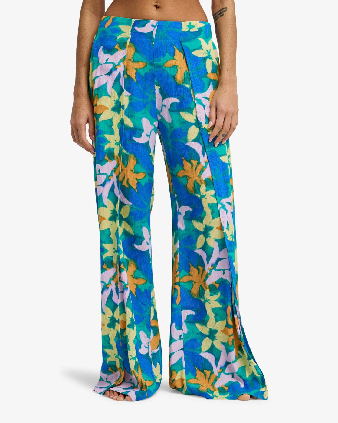 Billabong Women's Split Spirit Relaxed Fit Pants Agua Flores EBJNP00127-BLY6