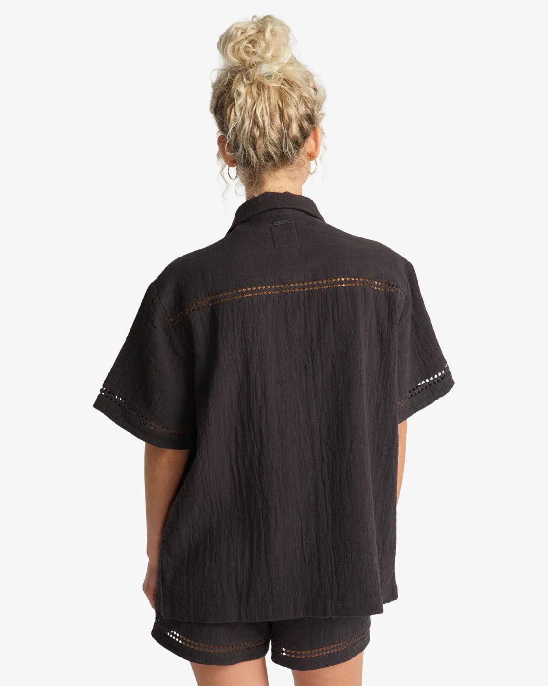 Billabong Women's Summers End Short Sleeve Shirt Black Sands EBJWT00126-BSD - Image 2