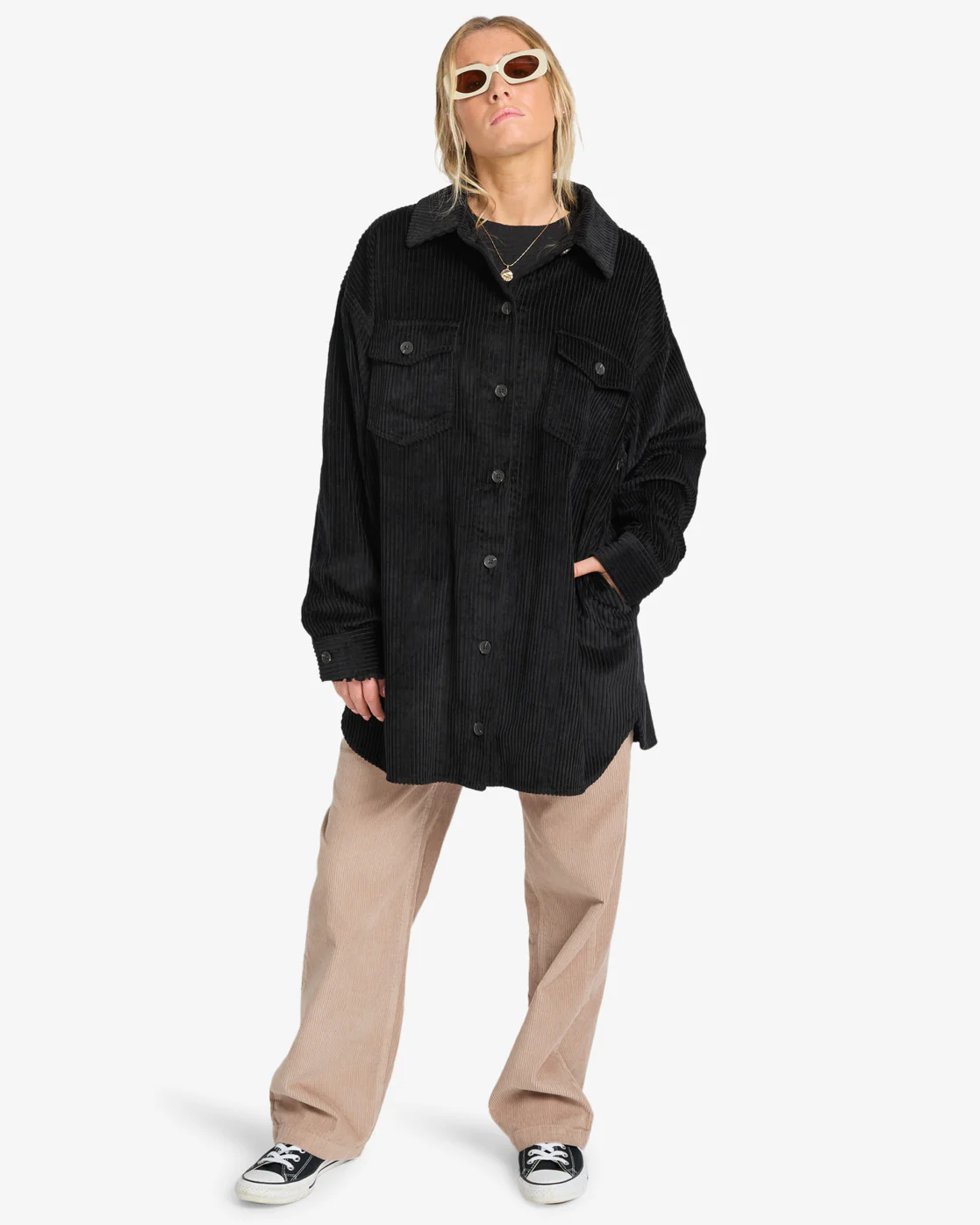 Billabong Women's Winter Ocean Shirt Dress Black Pebble EBJWD00149-BPB - Image 5