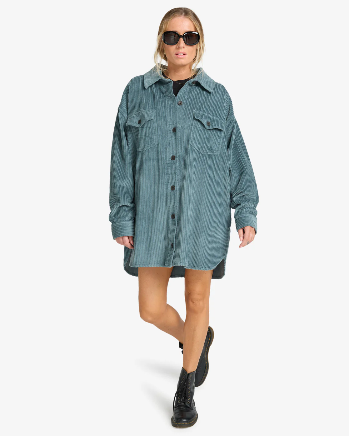 Billabong Women's Winter Ocean Shirt Dress Slate Blue EBJWD00149-SLB - Image 5