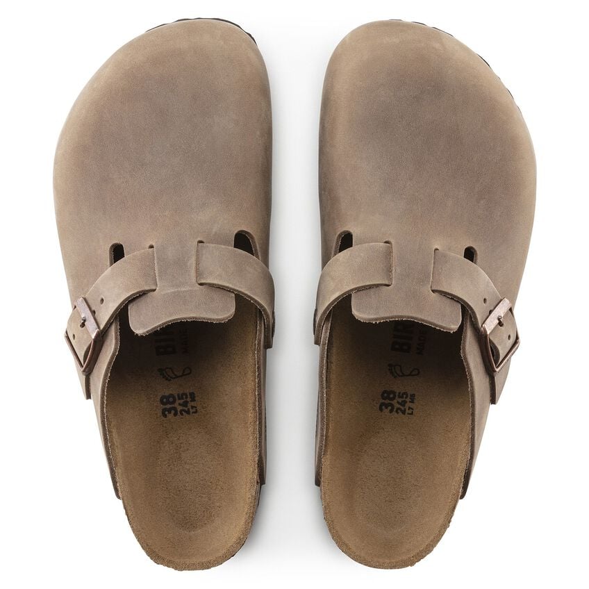 Birkenstock Men's Boston Natural Leather Oiled Tobacco Brown 0960811 - Image 5