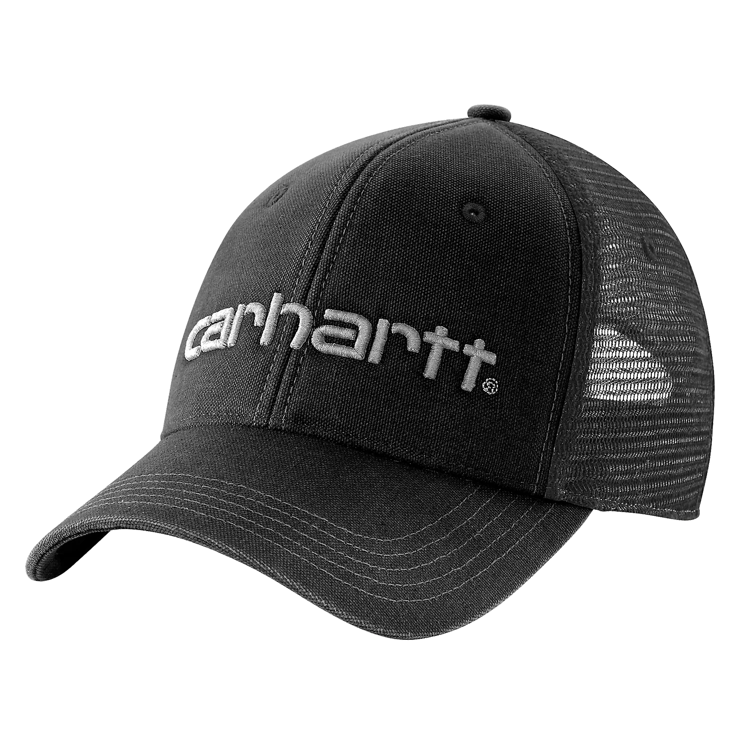 Carhartt Men's Canvas Mesh-Back Logo Graphic Cap Black 101195-001