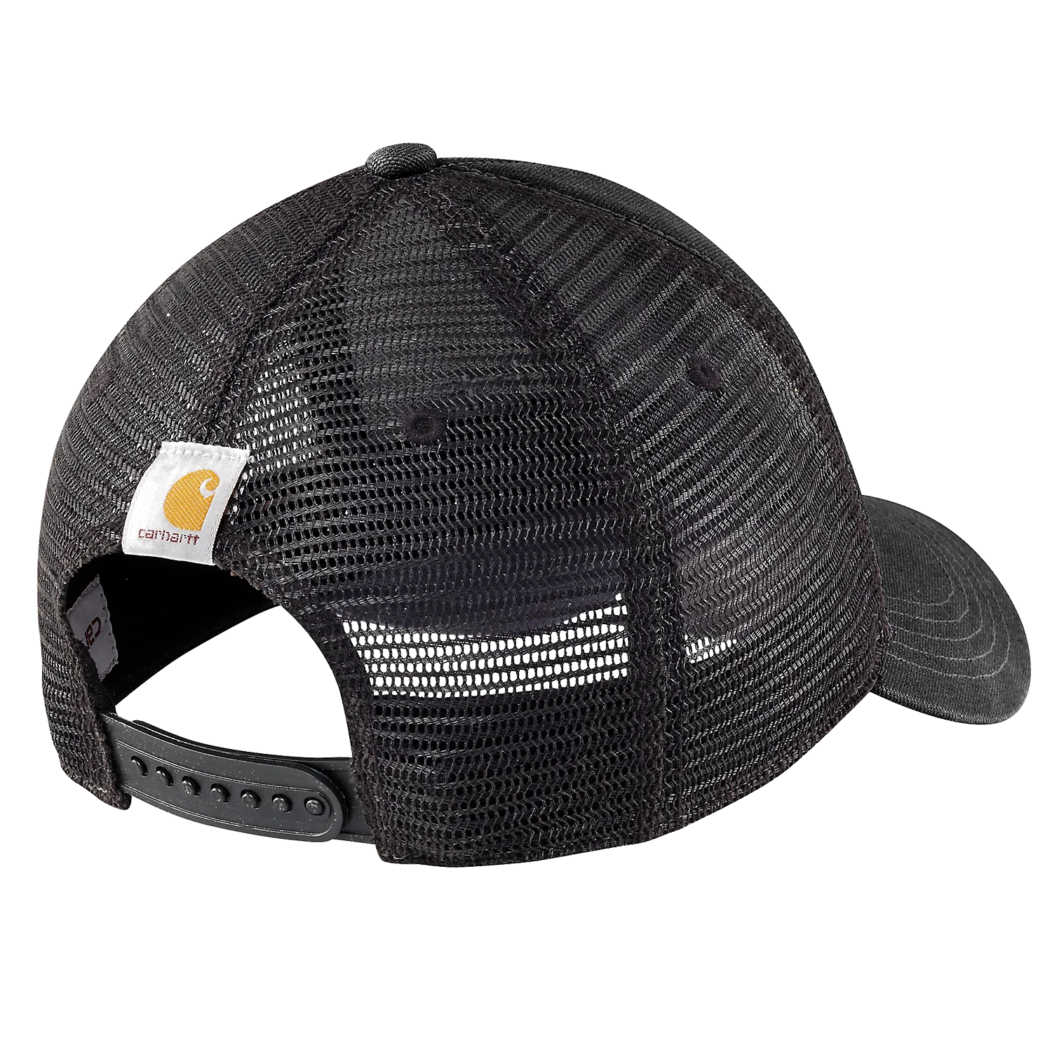 Carhartt Men's Canvas Mesh-Back Logo Graphic Cap Black 101195-001 - Image 2