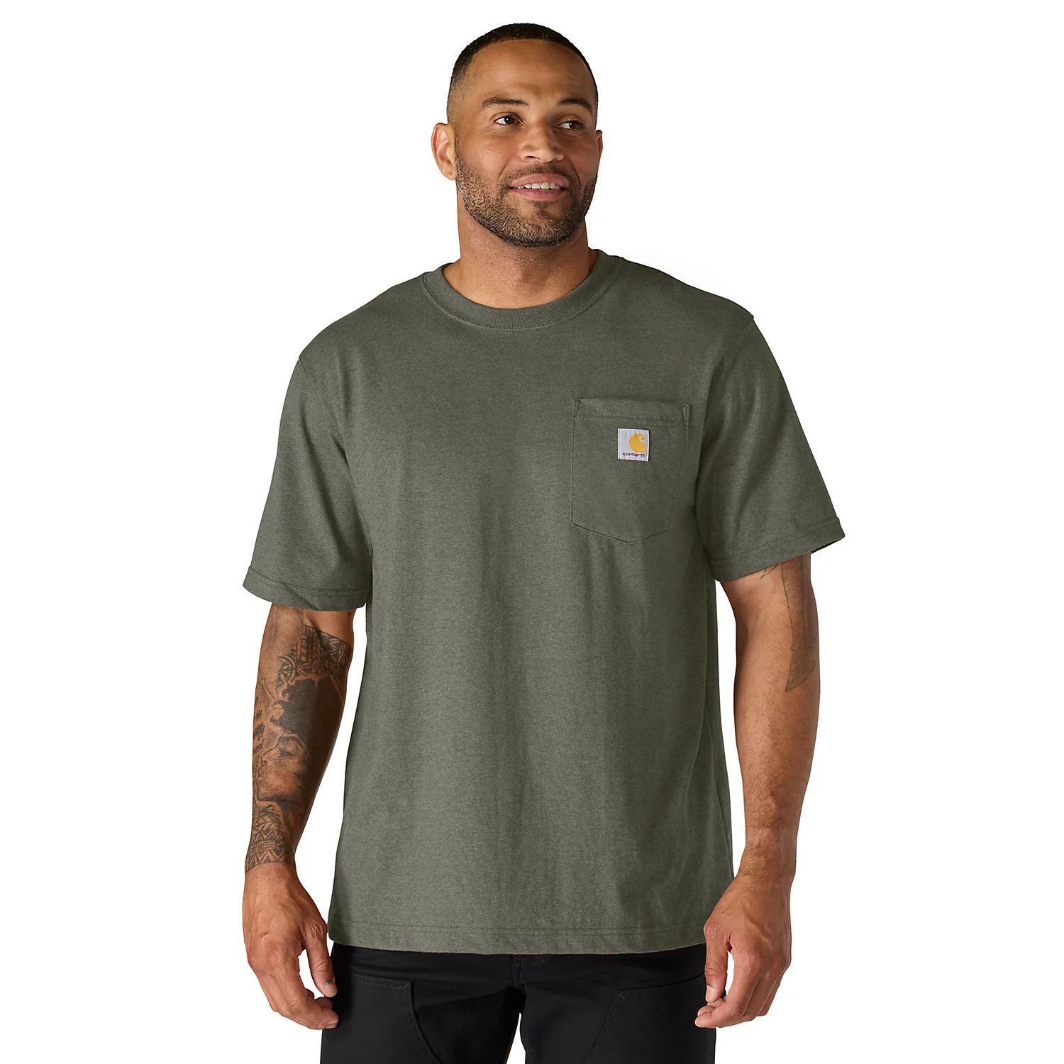 Carhartt Men's Dearborn Relaxed Pocket T-Shirt Dusty Olive 103296-DOV
