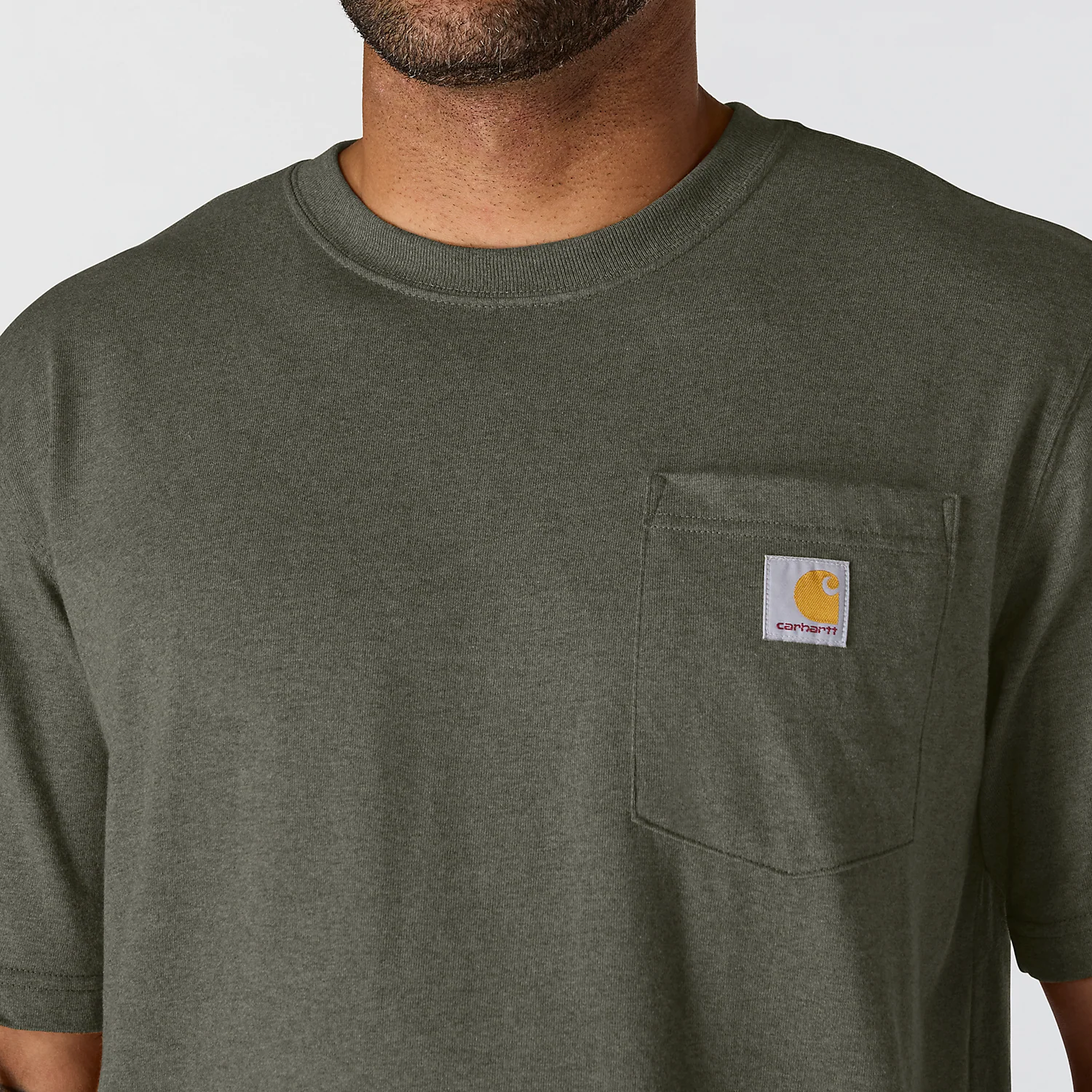 Carhartt Men's Dearborn Relaxed Pocket T-Shirt Dusty Olive 103296-DOV - Image 4