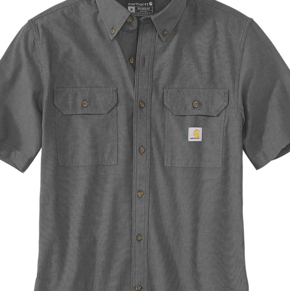 Carhartt Men's Fort Loose Short Sleeve Shirt Black Chambray 104369-BKC - Image 4