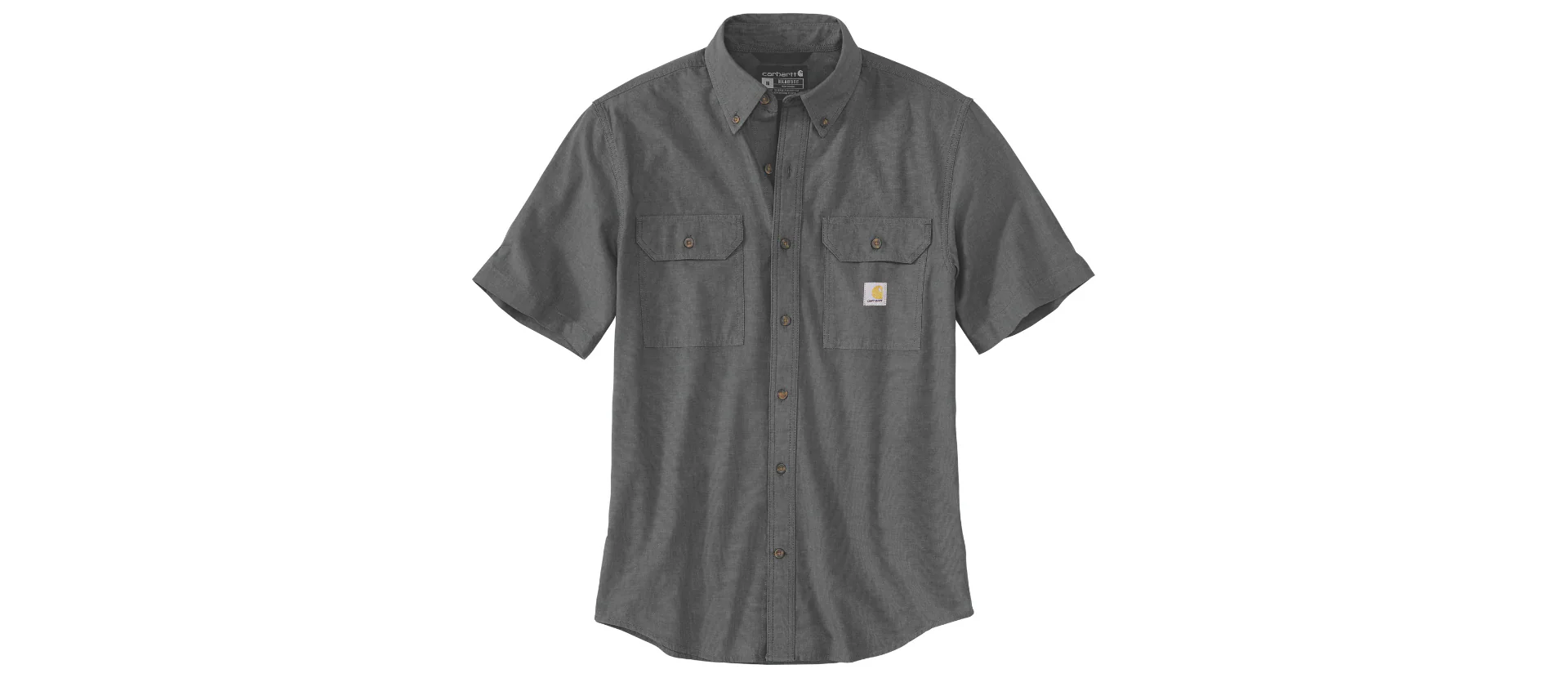 Carhartt Men's Fort Loose Short Sleeve Shirt Black Chambray 104369-N74
