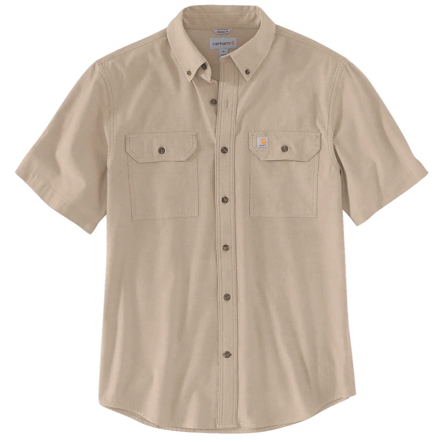 Carhartt Men's Fort Loose Short Sleeve Shirt Dark Tan Chambray 104369-256 - Image 2