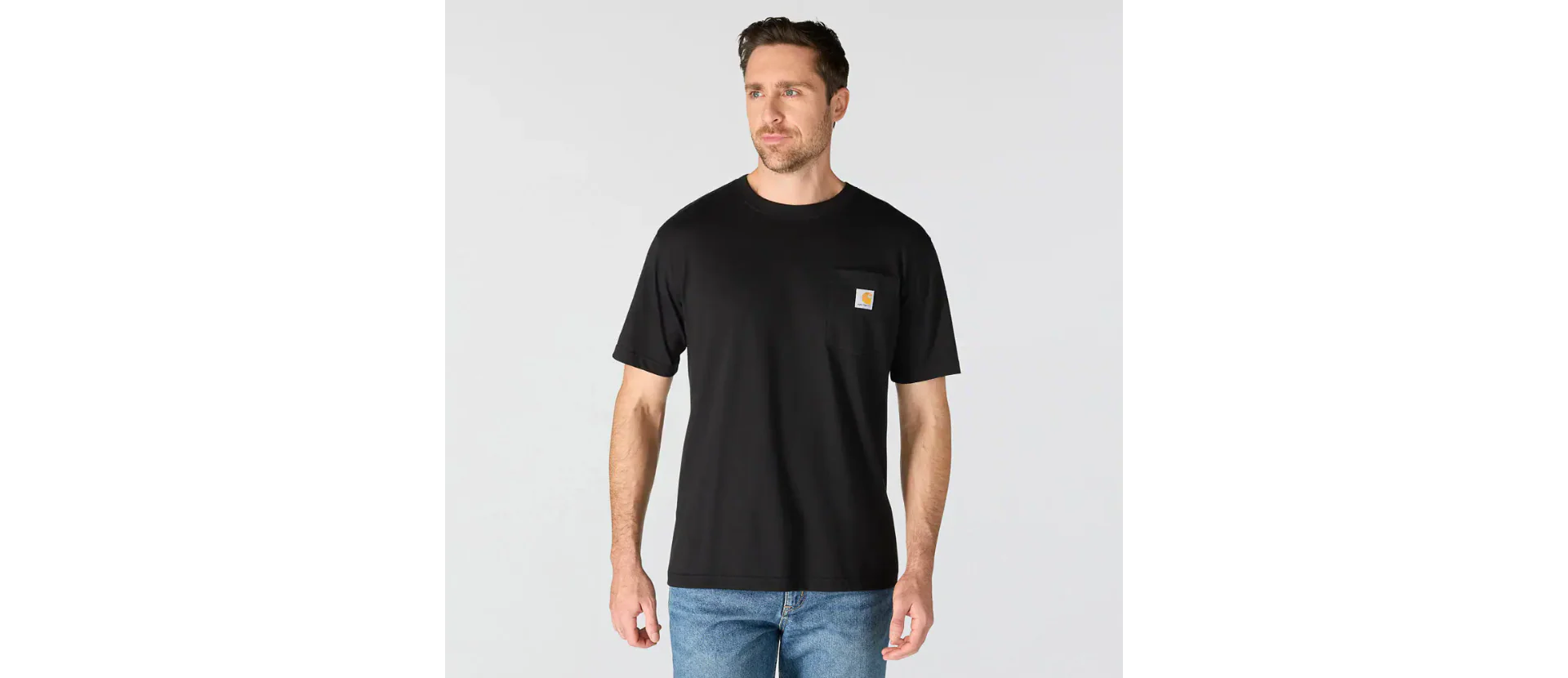 Carhartt Men's Irvine Relaxed 3D Logo T-Shirt Black 107319-N04