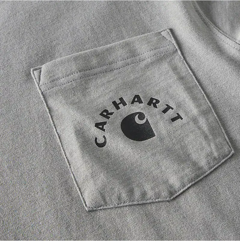 Carhartt Men's Irvine Relaxed Work T-Shirt Weather Ash Heather 107317-E87 - Image 4