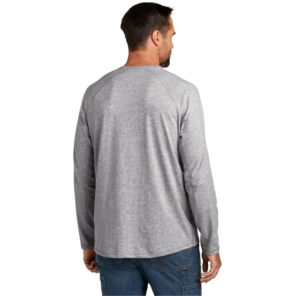Carhartt Mens' Loose Fit Heavyweight Long-Sleeve T-shirt Heather Grey K126-HGY - Image 2