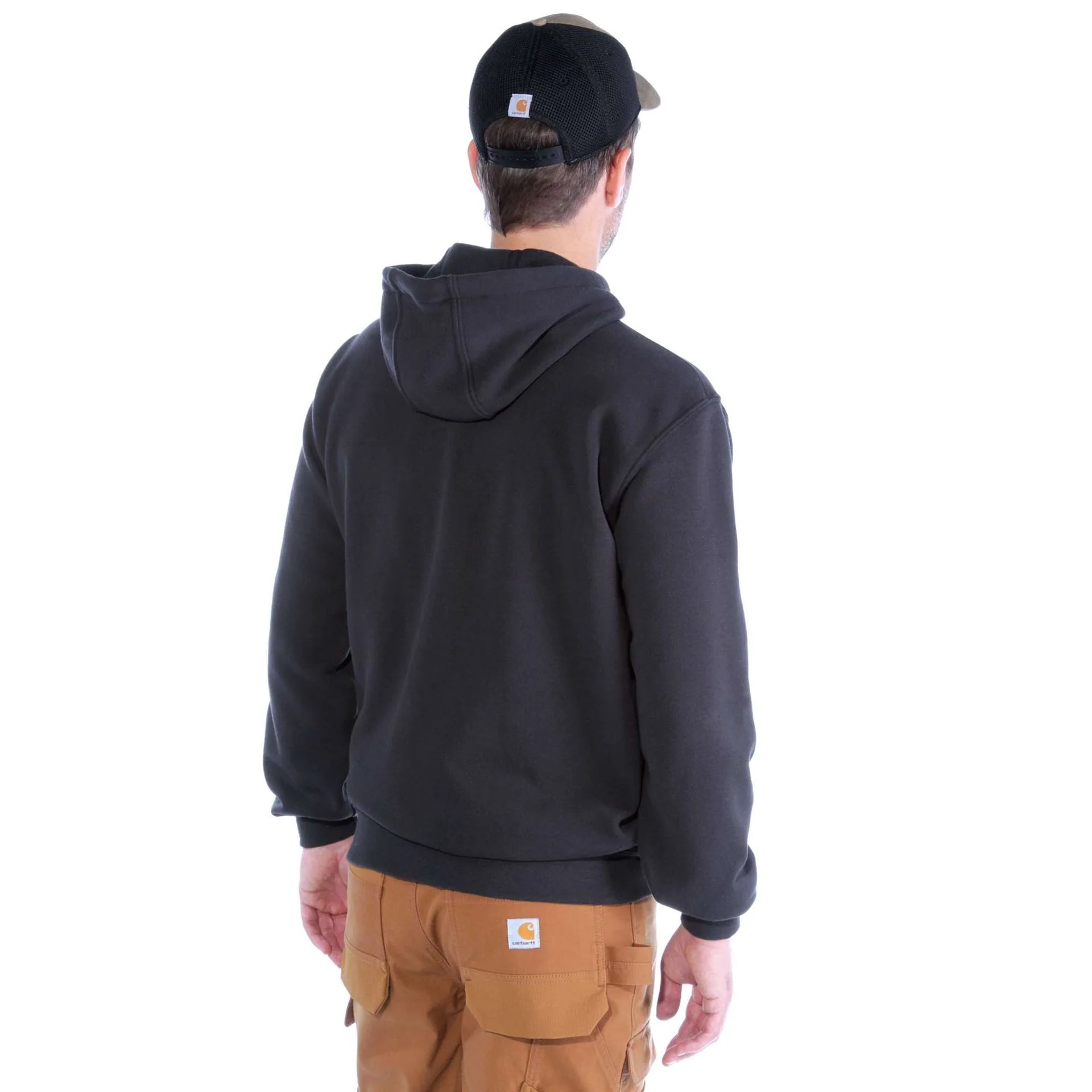 Carhartt Mens' Loose Fit Midweight Logo Graphic Sweatshirt Black 100074-001 - Image 2