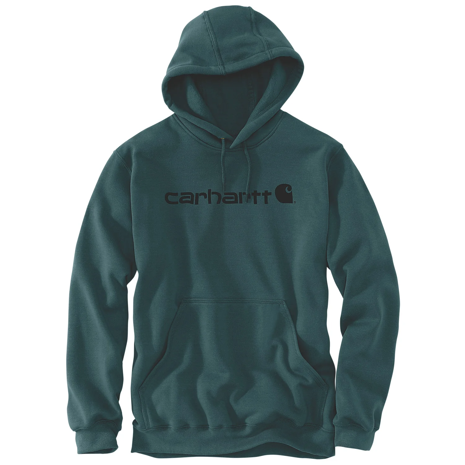 Carhartt Mens' Loose Fit Midweight Logo Graphic Sweatshirt Greenstone 100074-GM1 - Image 2